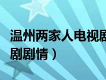 溫州兩家人電視劇劇情介紹（溫州兩家人電視劇劇情）