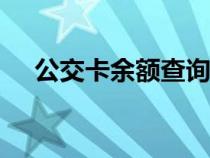 公交卡余額查詢app（公交卡余額查詢）