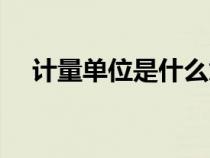 計(jì)量單位是什么意思（計(jì)數(shù)單位是什么）