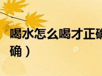 喝水怎么喝才正確視頻教程（喝水怎么喝才正確）