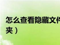 怎么查看隱藏文件夾英文（怎么查看隱藏文件夾）
