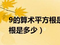 9的算術(shù)平方根是多少怎么算（9的算術(shù)平方根是多少）
