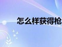 怎么樣獲得槍（怎樣獲得槍的皮膚）