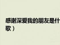 感謝深愛我的朋友是什么歌歌名（感謝深愛我的朋友是什么歌）