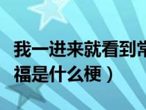 我一進來就看到常威打來福什么梗（常威打來福是什么梗）