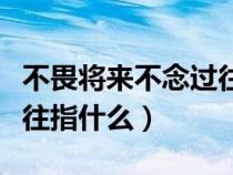 不畏將來不念過往的意思是（不畏將來不念過往指什么）