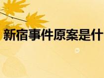 新宿事件原案是什么（新宿事件是真實的么）