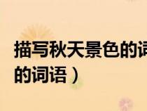 描寫秋天景色的詞語四字成語（描寫秋天景色的詞語）