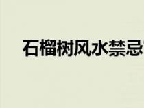 石榴樹風(fēng)水禁忌寓意（石榴樹風(fēng)水禁忌）