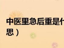 中醫(yī)里急后重是什么意思（里急后重是什么意思）