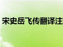 宋史岳飛傳翻譯注釋課件（宋史岳飛傳翻譯）