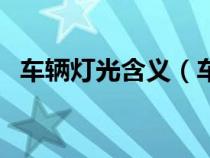 車輛燈光含義（車輛燈光識別標志是什么）