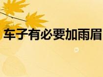 車子有必要加雨眉嗎（車有沒有必要裝雨眉）