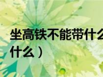 坐高鐵不能帶什么東西一覽表（坐高鐵不能帶什么）