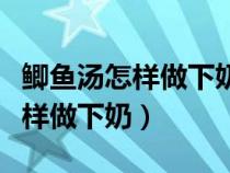 鯽魚湯怎樣做下奶而且嬰兒不脹氣（鯽魚湯怎樣做下奶）