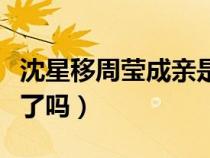 沈星移周瑩成親是真的（沈星移和周瑩在一起了嗎）