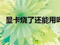 顯卡燒了還能用嗎（顯卡燒了是什么癥狀）