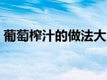 葡萄榨汁的做法大全視頻（葡萄榨汁的做法）