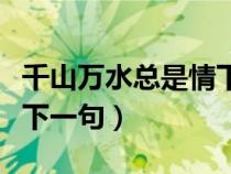 千山萬水總是情下一句詩詞（千山萬水總是情下一句）