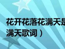 花開花落花滿天是哪首歌的歌詞（花開花落飛滿天歌詞）