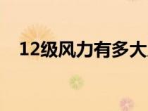 12級風力有多大力量(12級風力有多大) 12級風力有多大力量(12級風力有多大)