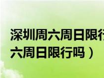 深圳周六周日限行嗎外地車牌限行嗎（深圳周六周日限行嗎）