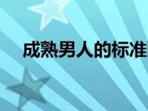 成熟男人的標準配置（成熟男人的標準）