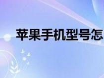 蘋果手機(jī)型號(hào)怎么看（手機(jī)型號(hào)怎么看）