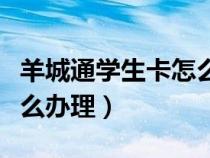 羊城通學生卡怎么辦理流程（羊城通學生卡怎么辦理）