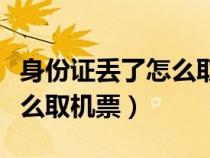 身份證丟了怎么取機票坐飛機（身份證丟了怎么取機票）