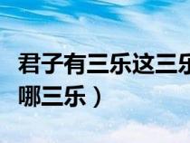 君子有三樂這三樂指的是什么（君子有三樂指哪三樂）