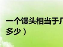 一個饅頭相當于幾碗米飯（一個饅頭的熱量是多少）