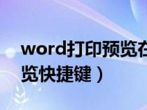 word打印預(yù)覽在哪個選項卡（word打印預(yù)覽快捷鍵）