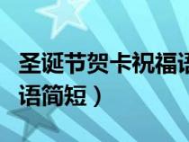圣誕節(jié)賀卡祝福語簡短英文（圣誕節(jié)賀卡祝福語簡短）
