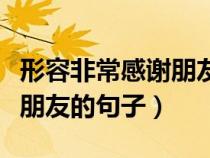 形容非常感謝朋友的句子簡短（形容非常感謝朋友的句子）