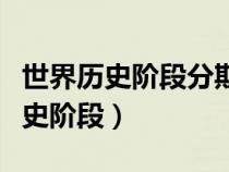 世界歷史階段分期和重大事件年代尺（世界歷史階段）