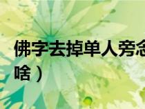 佛字去掉單人旁念什么（佛去掉單人旁到底念啥）