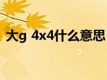 大g 4x4什么意思（大G車4乘4是什么意思）