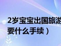 2歲寶寶出國旅游需要什么手續(xù)（出國旅游需要什么手續(xù)）
