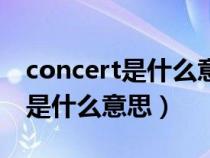 concert是什么意思中文翻譯英語（concert是什么意思）