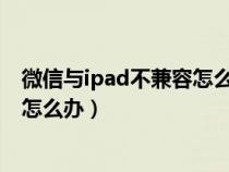 微信與ipad不兼容怎么辦?最簡單辦法(微信與ipad不兼容怎么辦) 微信與ipad不兼容怎么辦?最簡單辦法(微信與ipad不兼容怎么辦)