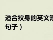 適合紋身的英文短句帶翻譯（紋身簡(jiǎn)短的英文句子）
