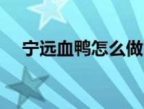 寧遠(yuǎn)血鴨怎么做（永州寧遠(yuǎn)血鴨的做法）