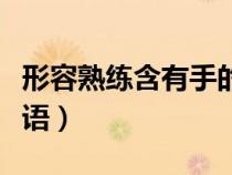 形容熟練含有手的詞語（形容熟練含有手的成語）