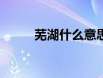 蕪湖什么意思?。ㄊ徍裁匆馑迹? title=
