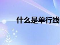 什么是單行線標(biāo)志（什么是單行線）
