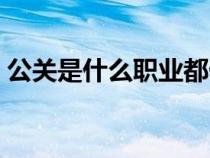 公關(guān)是什么職業(yè)都做什么（公關(guān)是什么職業(yè)）