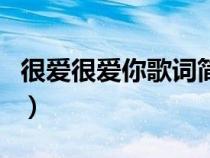 很愛很愛你歌詞簡單完整版（很愛很愛你歌詞）
