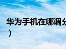 華為手機(jī)在哪調(diào)分辨率（華為手機(jī)分辨率設(shè)置）