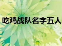 吃雞戰(zhàn)隊(duì)名字五人名字一樣（吃雞戰(zhàn)隊(duì)名字）